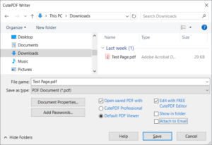 Cutepdf writer